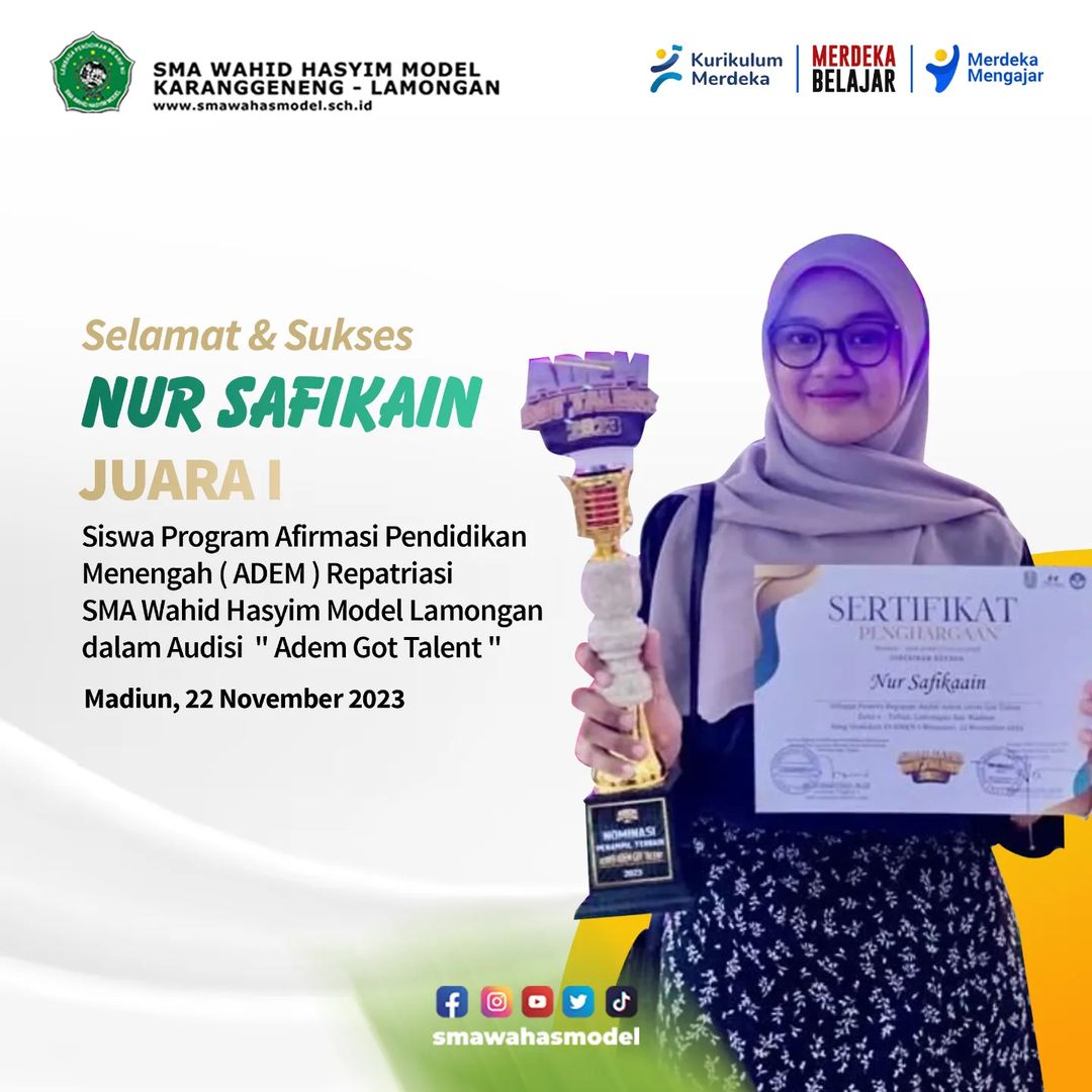 Juara I Audisi ADEM Got Talent - SMA WAHID HASYIM MODEL - SEKOLAH MODEL